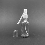 50ML Şeffaf Ağız Spreyli Şişe, 12 Adet, Oral Sprey, Ecza Şişesi, Boş Cam Şişe
