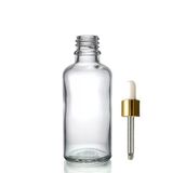 50Ml Şeffaf Cam Damlalıklı, 24 Adet, Sarı Kapak Beyaz Emzik, Ecza Şişesi, Damlalıklı Şişe, Propolis Şişesi, Damlatmalı Şişe, Saç Serum