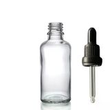 50Ml Şeffaf Cam Damlalıklı, 24 Adet, Siyah Kapak, Ecza Şişesi, Damlalıklı Şişe, Propolis Şişesi, Damlatmalı Şişe, Saç Serum Şişesi, E