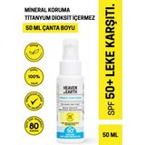 50ml Vegan SPF 50+ Güneş Kremi %100 Doğal ve Organik Içerikli Mineral Korumalı Suya Dayanıklı