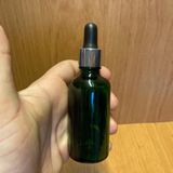50Ml Yeşil Cam Damlalıklı Şişe , Gümüş Metal Kapak , 50 Cc Yeşil Cam Damlalıklı Şişe x 6 Adet