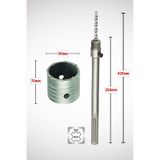 50mm Beton Duvar Delme Panç + Sds-max 350mm Uzun Adaptörlü