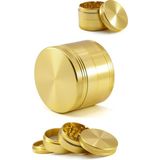 50MM Gold Grinder Premium 4 Katmanlı Çinko Alaşım Manuel Kahve Baharat Öğütücü Parçalayıcı