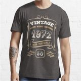 50TH Birthday Gift Gold Vintage Siyah Tişört - XL