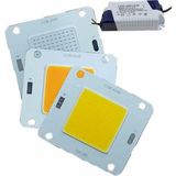50W Cob LED Projektör Ledi Driver Dahil 50 Watt Cob LED Amber Sarı - 1 m
