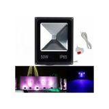 50w Uv Led Ultraviyole Projektör 395nm Mor Işık 10m Fişli Kablo