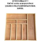 50X 45 cm Ayfiwood Ahşap Kaşıklık Çekmece Içi Yemek Takımı ve Servis Gereçleri Düzenleyici Organizer - 50 cm