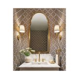50x110 Kubbe Duvar Dekor AynasıKonsol Aynası Gold 50 x 110