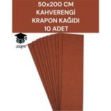 50X200 cm Kahverengi Krapon Kağıdı 10 Adet
