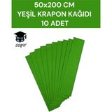 50X200 cm Yeşil Krapon Kağıdı 10 Adet