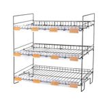 50x25 3 Katlı Tel Stand - Ürün Teşhir Standı ve Raf Organizeri | Market, Bakkal, Eczane İçin Sergileme Standı