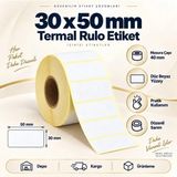 50X30 Rulo Ribonsuz Termal Barkod Etiketi 40 mm Masura 1000 Sarım