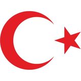 50x35 cm Ay Yıldız Kırmızı Araba Laptop Duvar Folyo Sticker