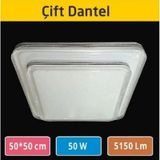 50x50 Dekoratif Sıva Üstü Led Panel Armatür 54w Beyaz