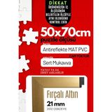50x70 Altın Pvcli Postersiz Puzzle Çerçeve
