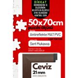50x70 Ceviz Pvcli Postersiz Puzzle Çerçevesi