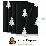 50x70 cm Siyah Çam Ağacı Desenli Pelur Kağıt (1KG)