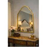 50x80 Kubbe Ayna/Asimetrik Duvar DekoruKonsol Aynası Gold 50 x 80