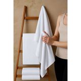 50X90 %100 Pamuk Tekli Otel Havlusu, El Havlusu, Yüz Havlusu, Baş Havlusu, Spor Havlusu, Spa Havlu - 50 x 90 cm - Beyaz