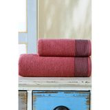 50X90-70X140 cm Amore Bath 2'li Banyo Havlu Takımı, Plaj Havlusu, Hamam Takımı, Çeyizlik Havlu, Spa - 70 x 140 cm - 50 x 90 cm - Kiremit