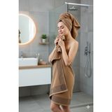 50X90-70X140 cm Amore Bath 2'li Banyo Havlu Takımı, Plaj Havlusu, Hamam Takımı, Çeyizlik Havlu, Spa - 70 x 140 cm - 50 x 90 cm - Sütlü Kahve