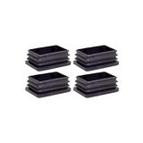 50x90 mm Plastik Dikdörtgen İçe Geçme Profil Tapası (Kutu) (4 Adet)