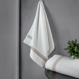 50X90 Piko Nakışlı Çeyizlik, Hediyelik İkili El Havlusu - 50 x 90 cm - Açık Kahverengi
