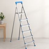 5+1 Basamaklı Metal Merdiven 125 cm - 120 kg Kapasiteli - Renk