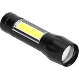511 LED USB Şarjlı Yüksek Lümen Mini Boy El Feneri, Metal Kasa, 3 Modlu Işık Modülü, Kutulu, Şarj Kablosu Dahil