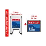 512 Mb Cf Compact Flash Hafıza Kartı + Adaptör