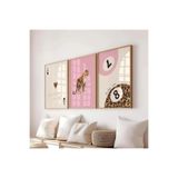 512 STORE 3'Lü Leopar Bilardo Temalı Modern Yatak Odası Dekor Çerçevesiz Poster 33 X 48 Bej, 13r4rgtfvsd