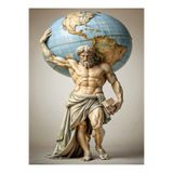 512 STORE Atlas Heykel Tasarım Duvar Dekor Poster, 3241r133r13r13