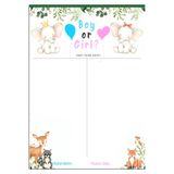 512 STORE Bebek Cinsiyet Partisi Tahmin Oylama 33x48 Çerçevesiz Poster 10 Pembe Kalp Ve 10 Mavi Balon Sticker