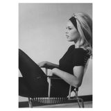 512 Store Brigitte Bardot Vintage Klasik Black Serisi Çerçevesiz Kuşe Kağıt Poster / 1960 Magazine 33 X 48 Gümüş