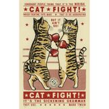 512 STORE Cat Fight Kedi Tasarım Duvar Poster, TYC48CLFZN172773418564824