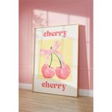 512 Store Cherry Poster, Pink Bow Poster, Estetik Duvar Posteri/Çerçevesiz 30 X 42 1