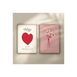 512 STORE Estetik 2'Li Matisse Heart Vintage Modern Duvar Dekor Çerçevesiz Kuşe Kağıt Poster Tasarım 20 X 30 Beyaz, 43tg3h5g