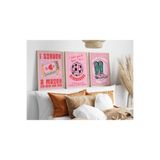 512 STORE Estetik 3'Lü Taylor Music Duvar Dekor Retro Tasarım Çerçevesiz Poster Mirrorball Like Me İ Struck 20 X 30 Pembe, 653rtg42342t