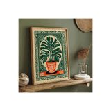 512 Store Estetik Çiçek Saksı Modern Dekor Çerçevesiz Tablo Poster 33 X 48 Bej