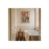 512 STORE Estetik Duvar Dekor Banyo Tuvalet Çerçevesiz Kuşe Kağıt Poster Nice Seri01 50 X 70 Kırmızı, 87523t2g42
