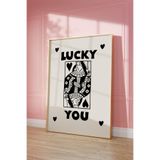 512 Store Estetik Duvar Posteri, Estetik Duvar Tablosu, Ev Duvar Dekoru, Estetik Poster, Çerçevesiz Poster 21 X 29.7 Lucky You