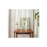 512 STORE Estetik Mutlu Güzel Ev Duvar Dekor Modern Çerçevesiz Poster Green Seri Salon Mutfak Balkon Poster 33 X 48 Haki, 53221r13re