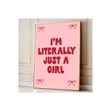 512 STORE Estetik Pink Modern Dekor Duvar Çerçevesiz Tablo Poster Just A Girl 33 X 48 Bej, hh341rf24gf13