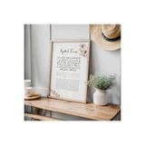 512 Store Estetik Tasarım Ayetel Kursi Çiçek Tasarım Modern Duvar Dekor Çerçevesiz Poster Dua 20 X 30 Beyaz