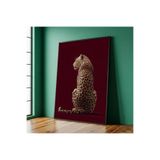 512 STORE Estetik Tekli Leopar Kahverengi Seri Çerçevesiz Kuşe Kağıt Poster Modern Ev Dekor Serisi 20 X 30 Bordo, 42rt3g23432