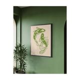 512 Store Japon Estetik Modern Two Fish Denge Balık Tasarım Çerçevesiz Kuşe Kağıt Poster Ev Dekor Seri01 30 X 42 Metalik