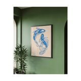 512 Store Japon Estetik Modern Two Fish Denge Balık Tasarım Çerçevesiz Kuşe Kağıt Poster Ev Dekor Seri01 33 X 48 Kırmızı