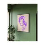 512 Store Japon Estetik Modern Two Fish Denge Balık Tasarım Çerçevesiz Kuşe Kağıt Poster Ev Dekor Seri02 33 X 48 Bordo