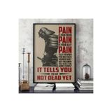 512 Store Japon Samuray Motive Sözler Spor Salonu Duvar Dekor Çerçevesiz Poster Vintage Retro Poster 20 X 30 Bej