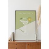 512 STORE Kokteyl Margarita Çerçevesiz Poster Duvar Tablosu 21 X 30 Yeşil, MTSE-56